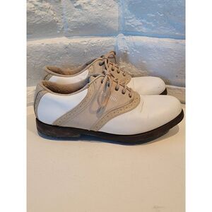 FootJoy Shoes Womens 8 M GreenJoys Soft Spike Golf Sneakers 48746 White Leather